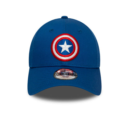 New Era Kinder 9FORTY Captain America Baseball Cap - Blau