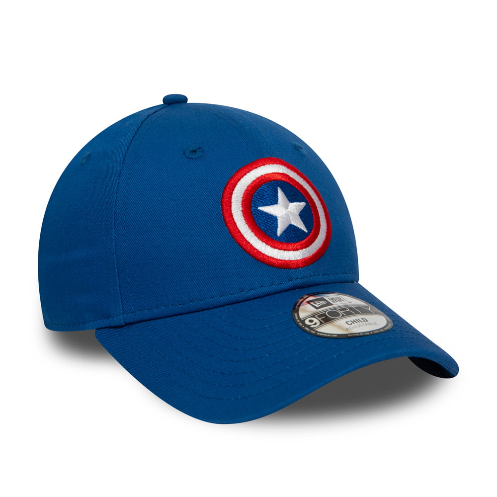 New Era Kinder 9FORTY Captain America Baseball Cap - Blau