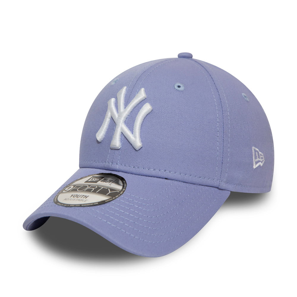 New Era Kinder 9FORTY New York Yankees Baseball Cap - MLB League Essential - Lavendel