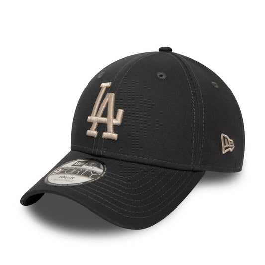 New Era Kinder 9FORTY L.A. Dodgers Baseball Cap - MLB League Essential II - Graphitgrau