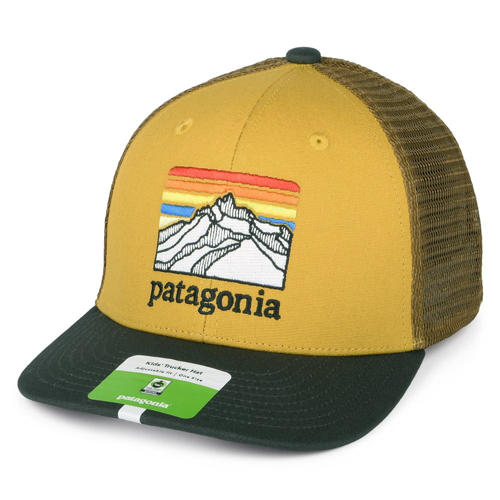Patagonia Kinder Line Logo Ridge Trucker Cap aus organischer Baumwolle - Weizen