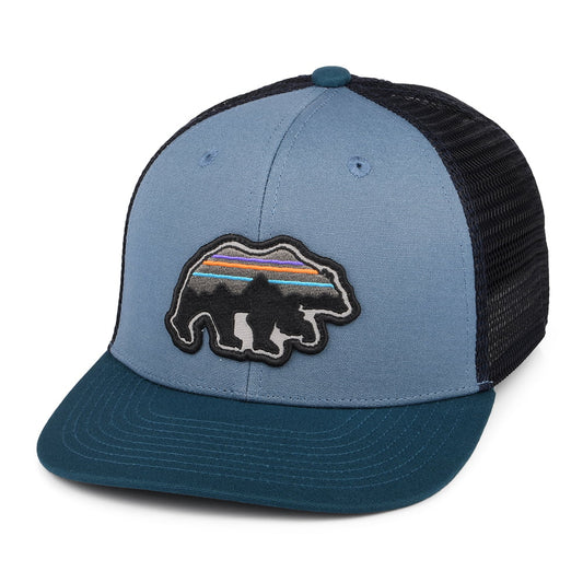 Patagonia Kinder Back for Good Bear Trucker Cap aus organischer Baumwolle - Blau