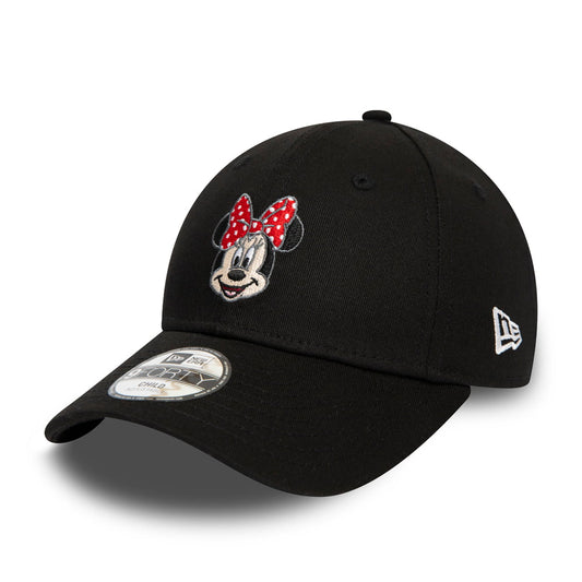 New Era 9FORTY Minnie Mouse Baseball Cap Disney Character Face - Schwarz