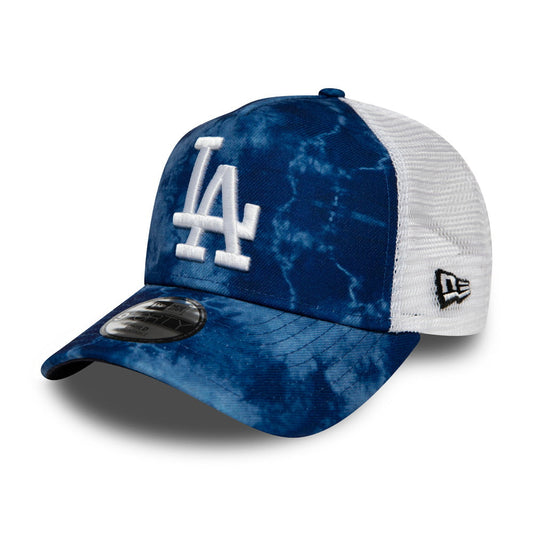 New Era Kinder 9FORTY L.A. Dodgers Trucker Cap - MLB Tie Dye - Marineblau