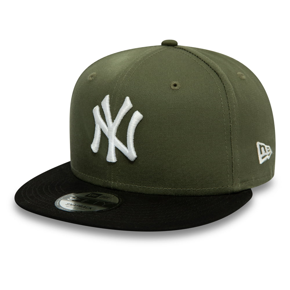 New Era Kinder 9FIFTY New York Yankees Snapback Cap - MLB Colour Block - Olivgrün-Schwarz