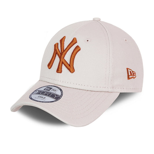 New Era Kinder 9FORTY New York Yankees Baseball Cap - MLB League Essential - Steingrau-Toffee