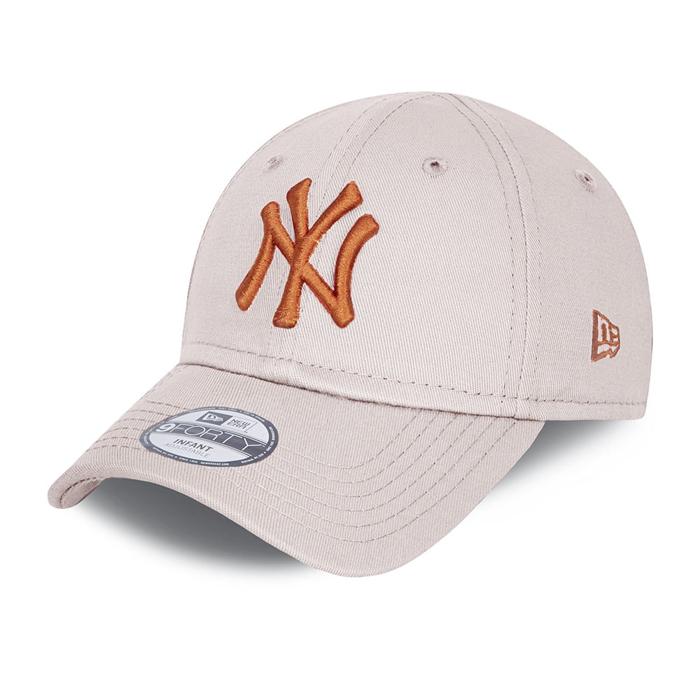 New Era Baby 9FORTY New York Yankees Baseball Cap - MLB League Essential - Steingrau-Toffee