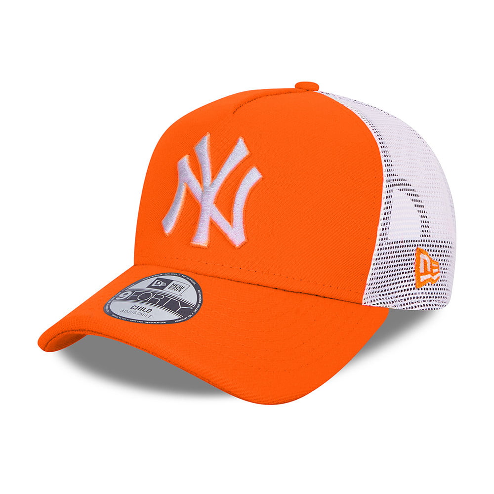 New Era A-Frame New York Yankees Trucker Cap MLB Tonal Mesh - Neonorange