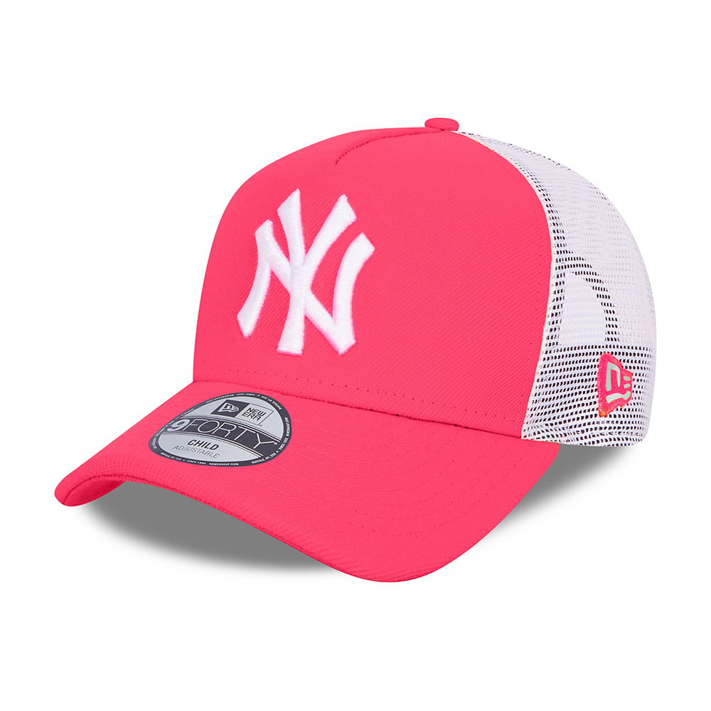 New Era A-Frame New York Yankees Trucker Cap MLB Tonal Mesh - Neonpink