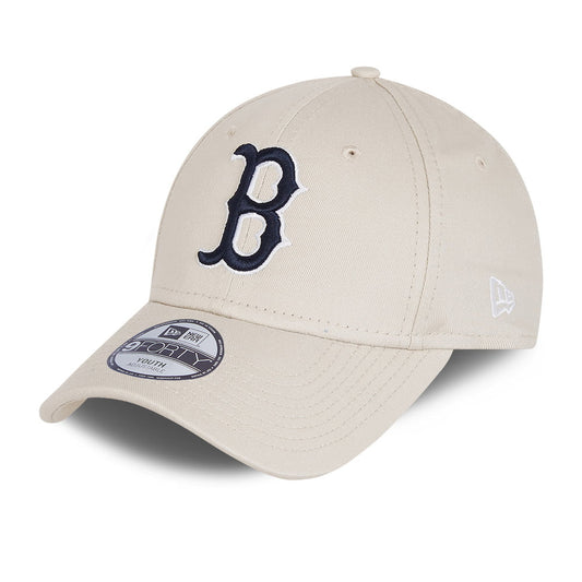 New Era Kinder 9FORTY Boston Red Sox Baseball Cap - MLB League Essential - Steingrau-Marineblau