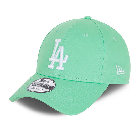New Era Kinder 9FORTY L.A. Dodgers Baseball Cap - MLB League Essential II - Minzgrün-Weiß
