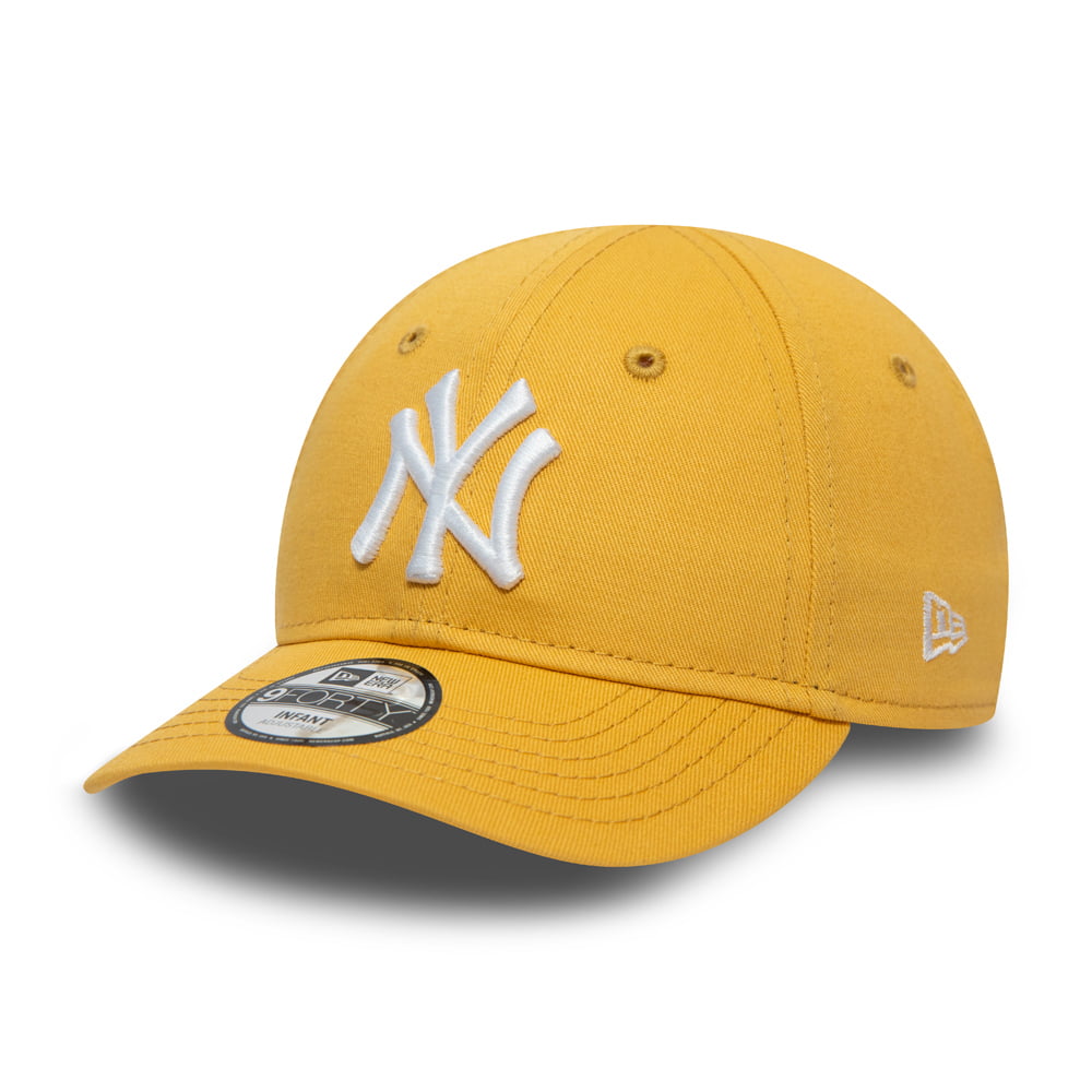 New Era Baby 9FORTY New York Yankees Baseball Cap - MLB League Essential - Gelb-Weiß