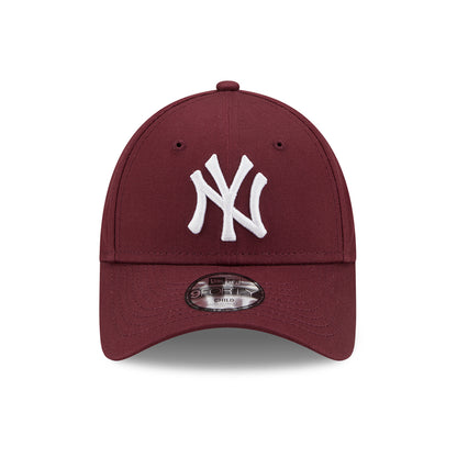 New Era Kinder 9FORTY New York Yankees Baseball Cap - MLB League Essential - Kastanienbraun-Weiß