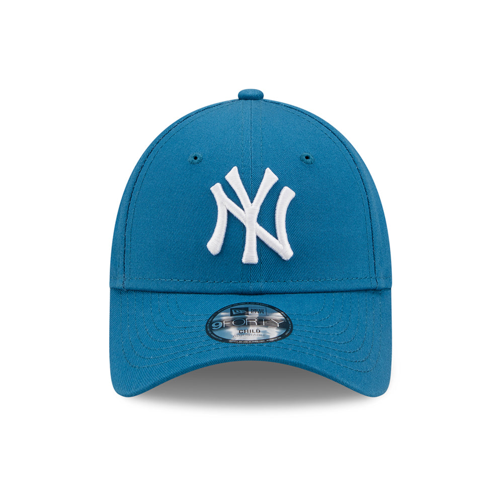 New Era Kinder 9FORTY New York Yankees Baseball Cap - MLB League Essential - Petrol-Weiß