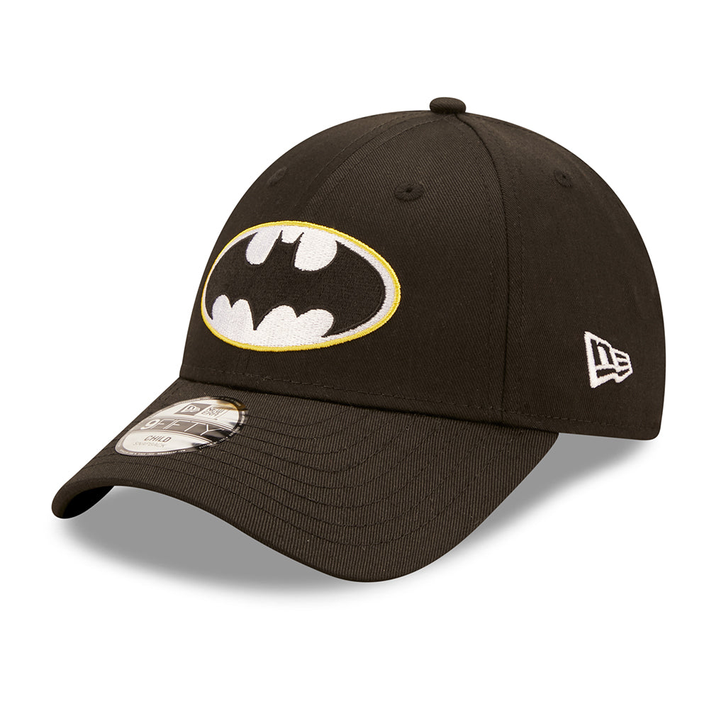 New Era Kinder 9FORTY Batman Baseball Cap - Character Logo - Schwarz