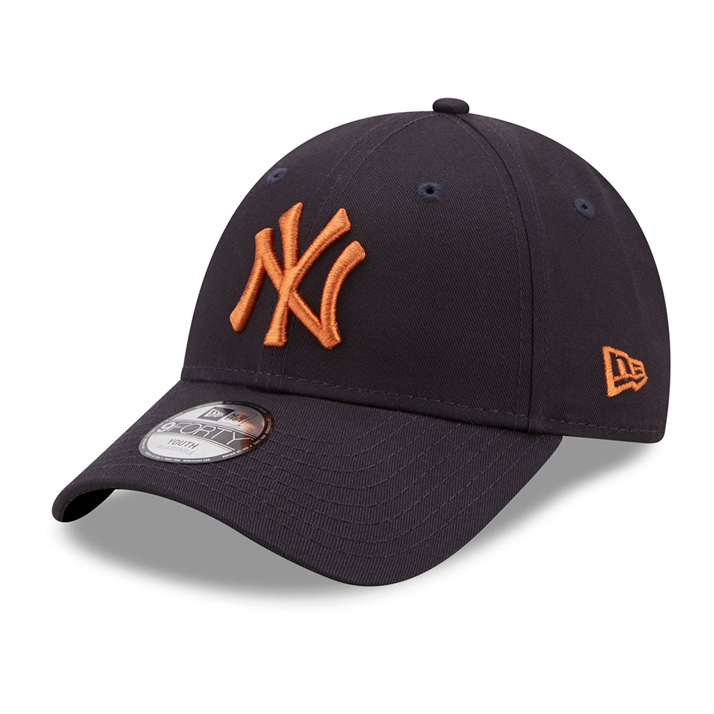 New Era Kinder 9FORTY New York Yankees Baseball Cap - MLB League - Marineblau-Toffee
