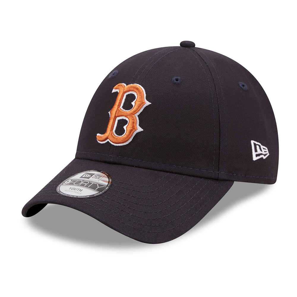 New Era Kinder 9FORTY Boston Red Sox Baseball Cap - MLB League - Marineblau-Toffee