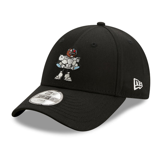 New Era Kinder 9FORTY Teen Titan Cyborg Baseball Cap - Titan Character - Schwarz