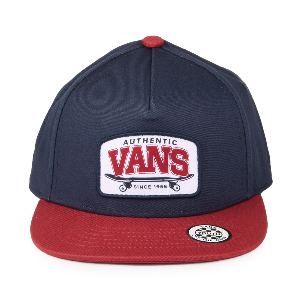 Vans Kinder Skate Authentic Snapback Cap - Marineblau-Weinrot