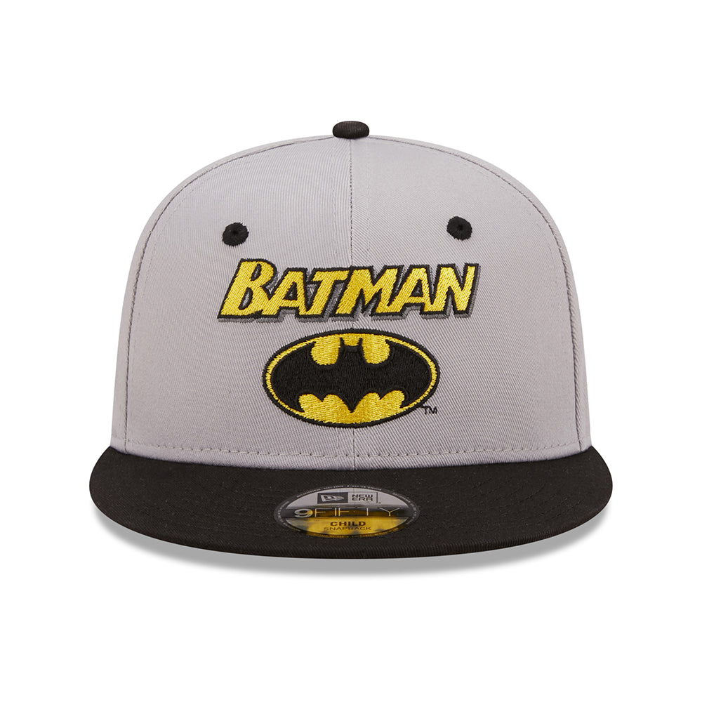 New Era Kinder 9FIFTY Batman Baseball Cap DC Comics Charakter - Grau-Schwarz