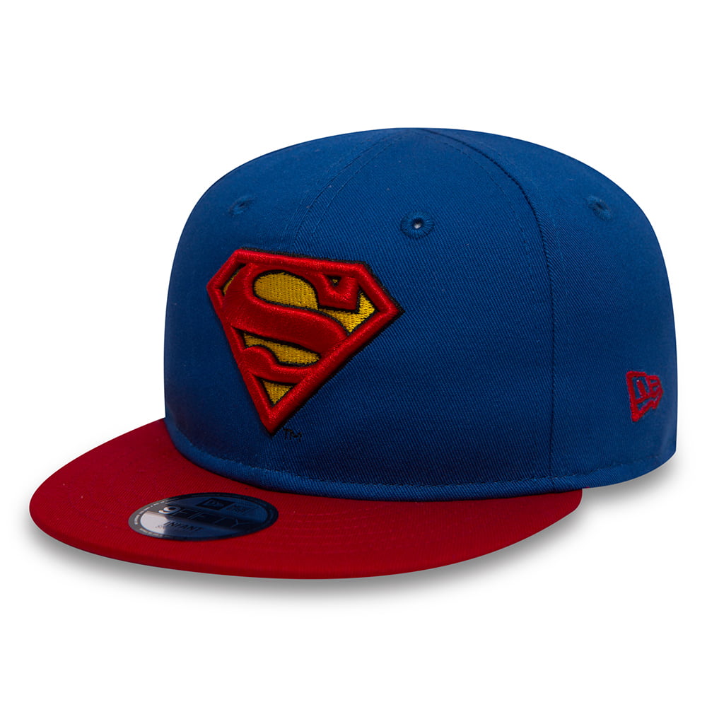 New Era Kinder 9FIFTY Superman Baseball Cap - DC Comics Charakter - Blau-Rot
