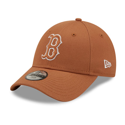 New Era Kinder 9FORTY Boston Red Sox Baseball Cap - MLB League Essential II - Toffee