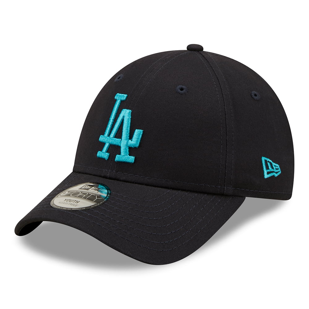 New Era Kinder 9FORTY L.A. Dodgers Baseball Cap - MLB League Essential II - Marineblau-Türkis