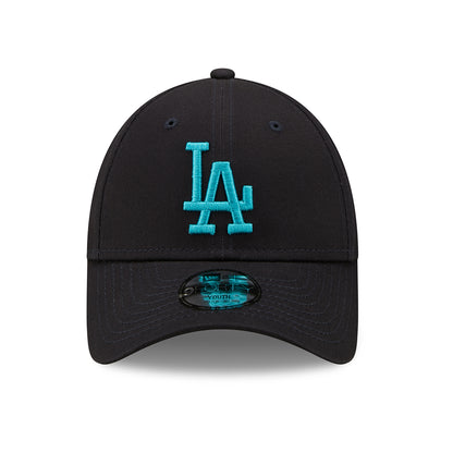 New Era Kinder 9FORTY L.A. Dodgers Baseball Cap - MLB League Essential II - Marineblau-Türkis