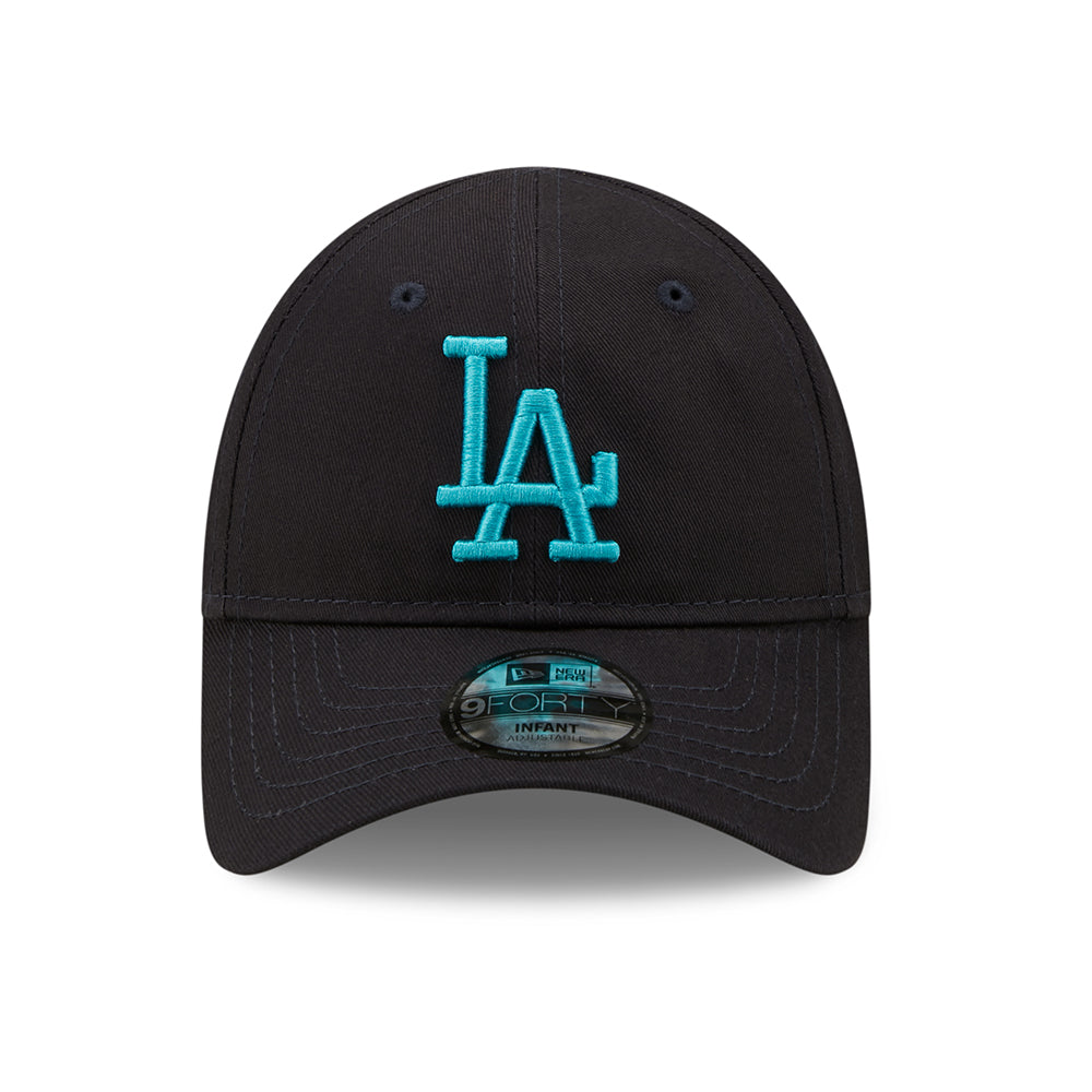 New Era Baby 9FORTY L.A. Dodgers Baseball Cap - MLB League Essential II - Marineblau-Türkis