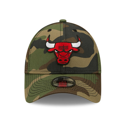 New Era Kinder 9FORTY Chicago Bulls Baseball Cap - NBA Camo - Tarnfarben