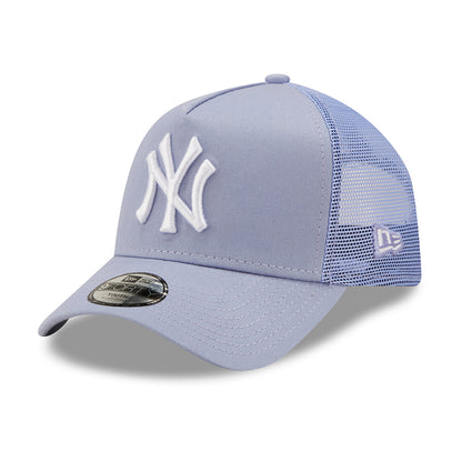 New Era Kinder 9FORTY A-Frame New York Yankees Trucker Cap - MLB Tonal Mesh - Veilchenblau