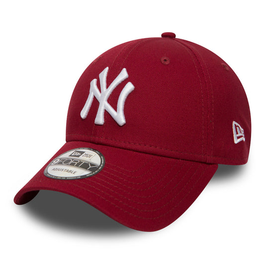 New Era Kinder 9FORTY New York Yankees Baseball Cap - League Essential - Scharlachrot-Weiß