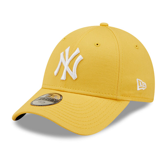 New Era Kinder 9FORTY New York Yankees Baseball Cap - MLB League Essential - Gelb-Weiß