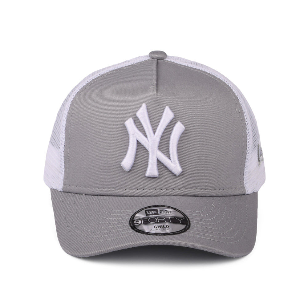 New Era Kinder 9FORTY A-Frame New York Yankees Trucker Cap - MLB Essential - Graphitgrau-Weiß
