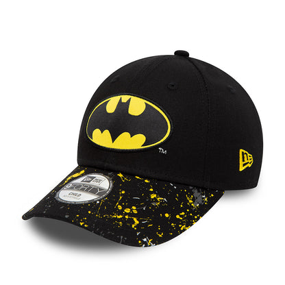 New Era Kinder 9FORTY Batman Baseball Cap - Paint Splat - Schwarz