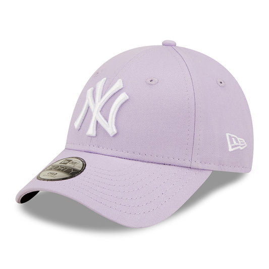New Era Kinder 9FORTY New York Yankees Baseball Cap - MLB League Essential - Fliederfarben-Weiß