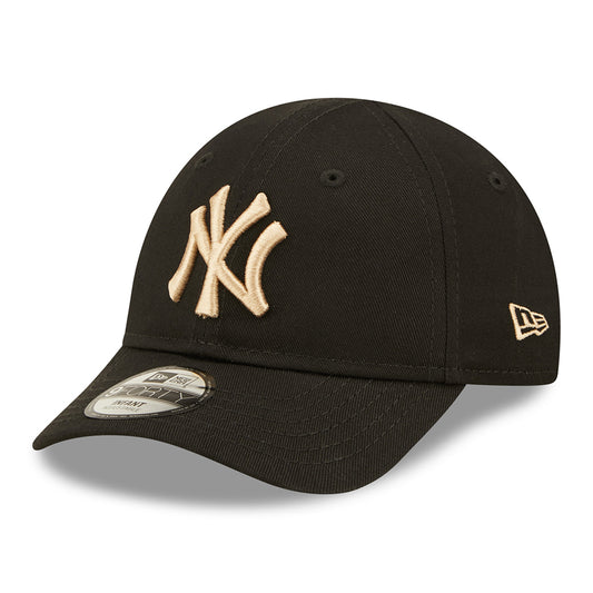 New Era Baby 9FORTY New York Yankees Baseball Cap MLB League Essential II - Schwarz-Hellbeige