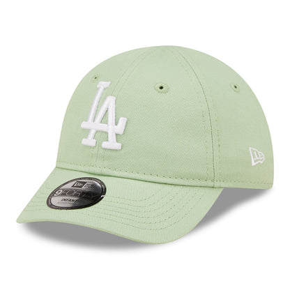 New Era Baby 9FORTY L.A. Dodgers Baseball Cap - MLB League Essential II - Hellgrün-Weiß