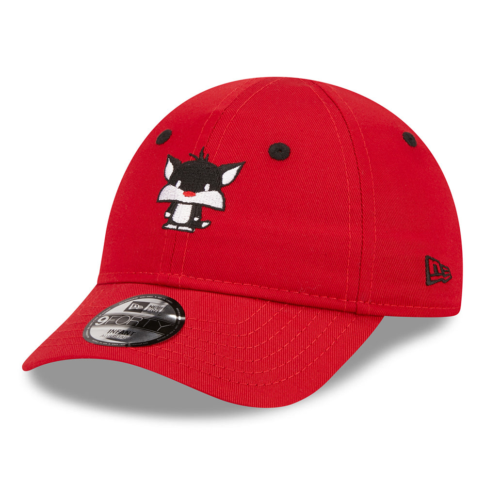 New Era Baby 9FORTY Sylvester Baseball Cap - Chibi Looney Tunes - Scharlachrot