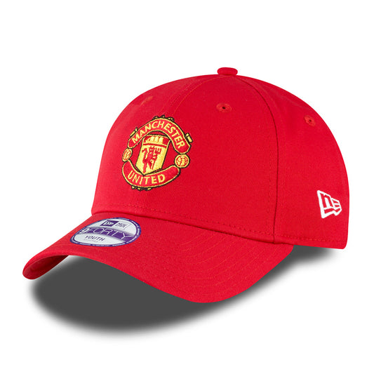 New Era Kinder 9FORTY Manchester United FC Baseball Cap - Core - Scharlachrot