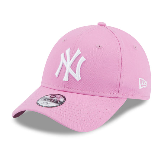 New Era Kinder 9FORTY New York Yankees Baseball Cap - MLB League Essential - Rosé-Weiß