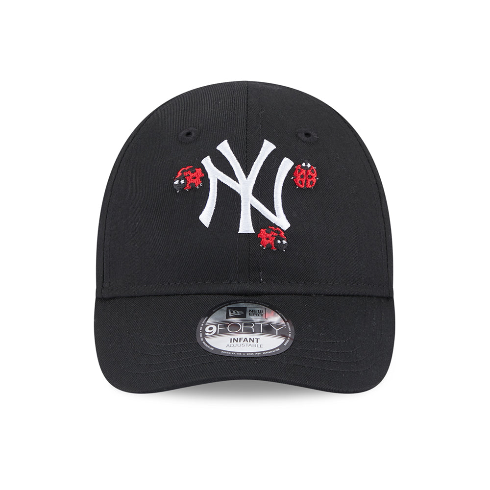 New Era Baby 9FORTY New York Yankees Baseball Cap - MLB Outdoor - Schwarz-Weiß