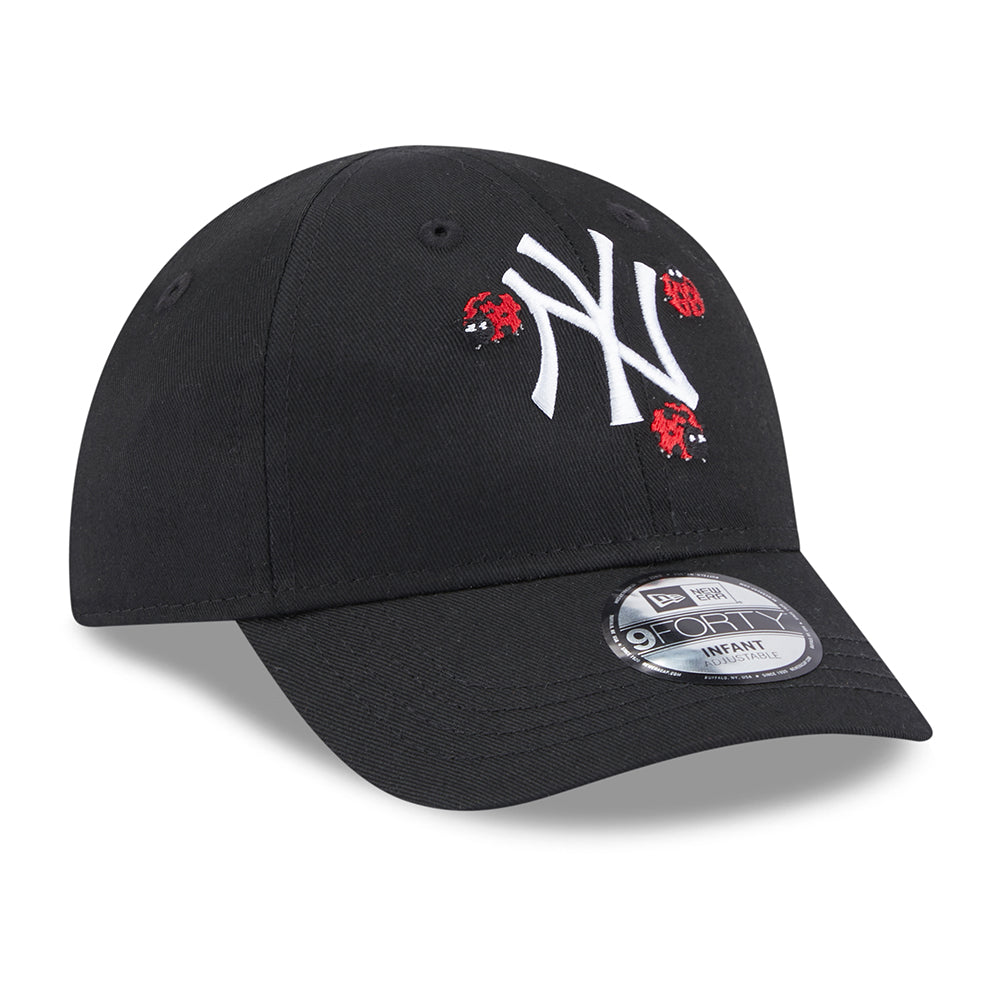 New Era Baby 9FORTY New York Yankees Baseball Cap - MLB Outdoor - Schwarz-Weiß