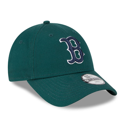 New Era Kinder 9FORTY Boston Red Sox Baseball Cap - MLB League Essential II - Dunkelgrün-Marineblau