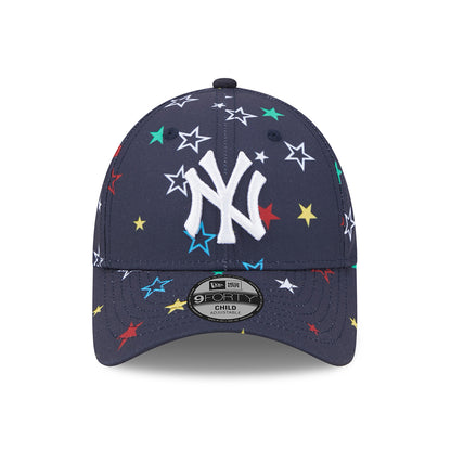 New Era Kinder 9FORTY New York Yankees Baseball Cap - MLB Star AOP - Marineblau-Weiß