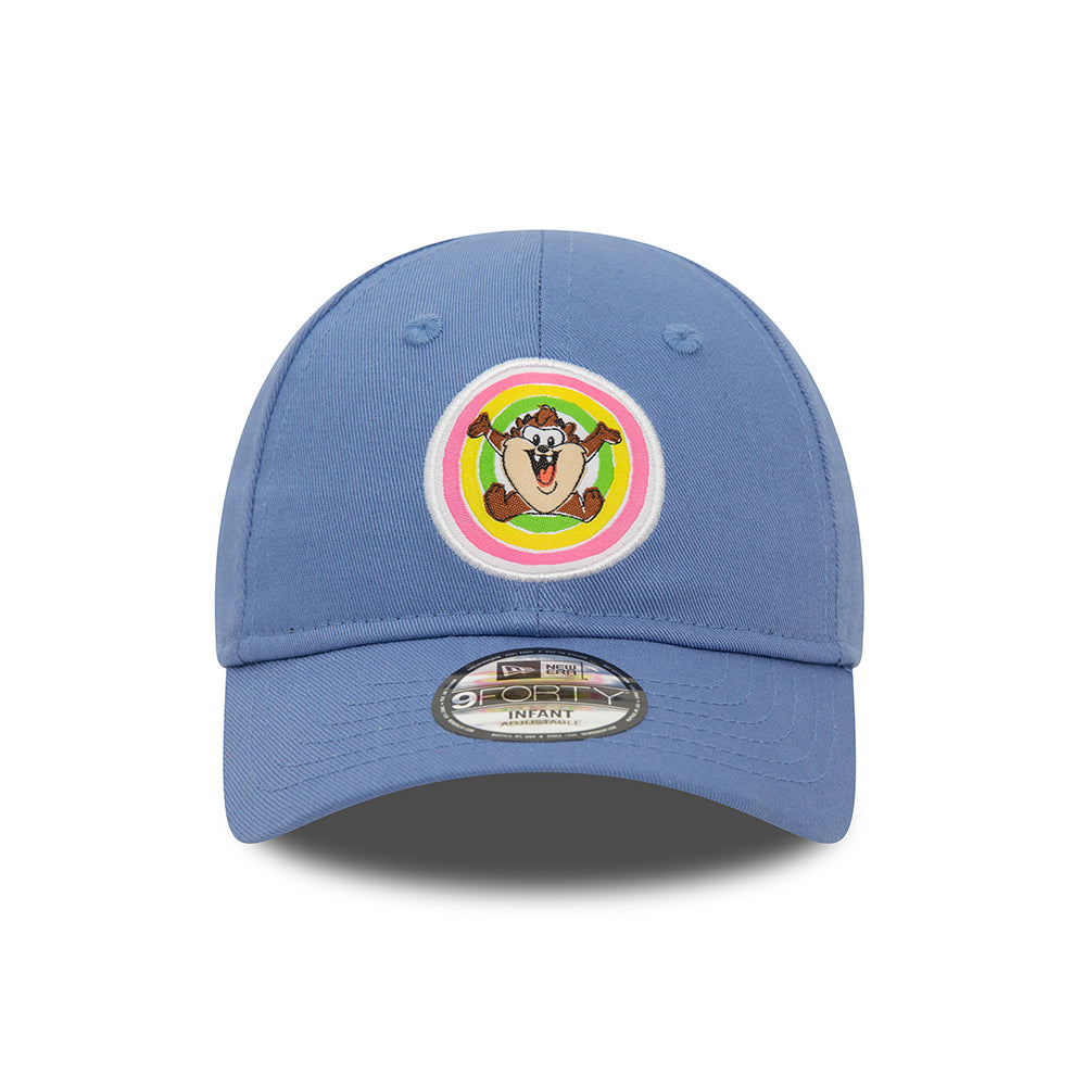 New Era Baby 9FORTY Taz Baseball Cap - Pastel Looney Tunes - Hellblau