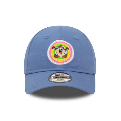 New Era Baby 9FORTY Taz Baseball Cap - Pastel Looney Tunes - Hellblau