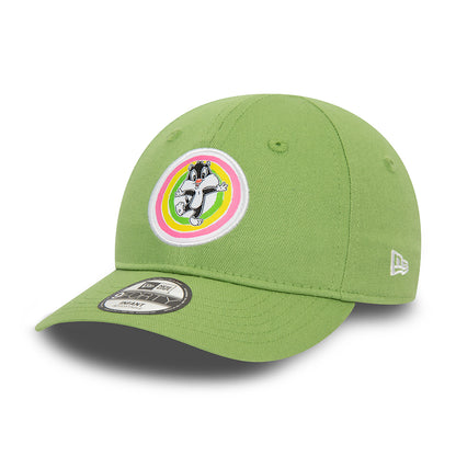 New Era Baby 9FORTY Sylvester Baseball Cap - Pastel Looney Tunes - Helles Grün