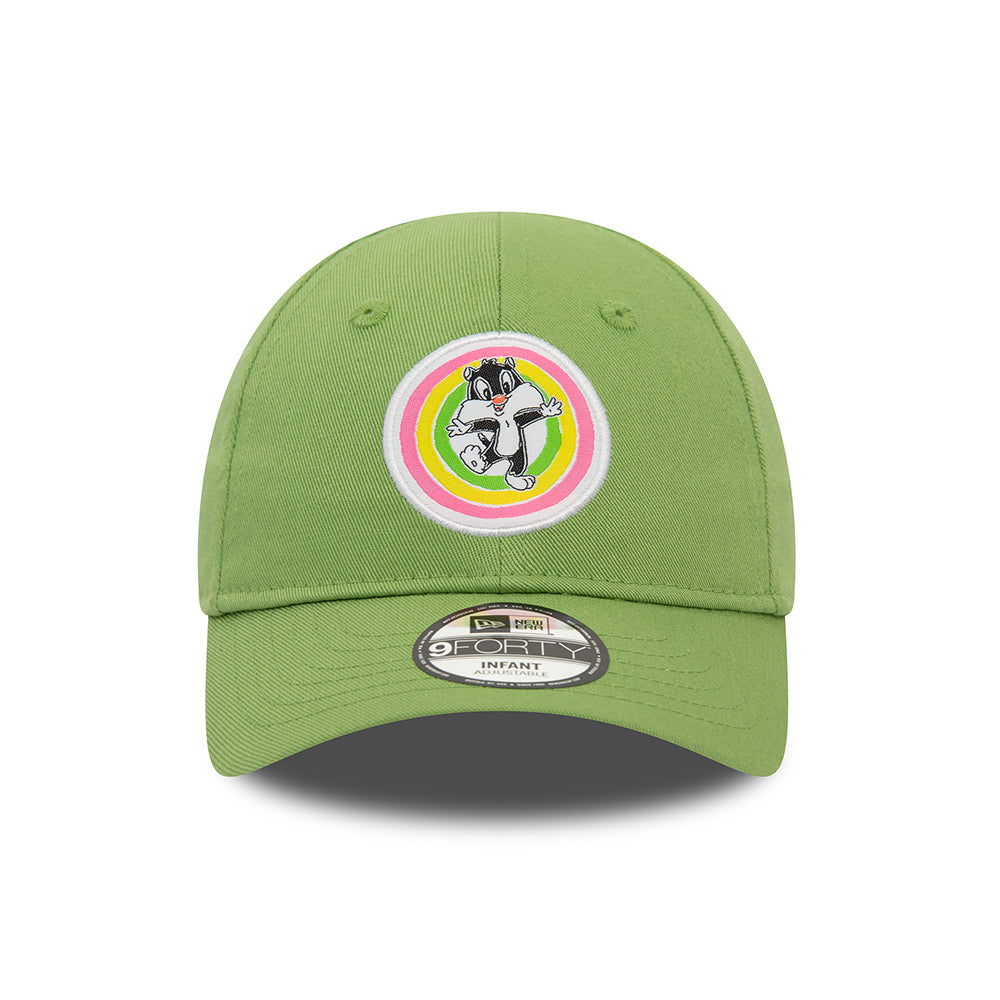 New Era Baby 9FORTY Sylvester Baseball Cap - Pastel Looney Tunes - Helles Grün