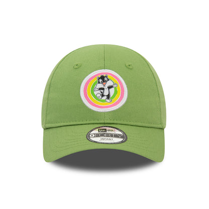 New Era Baby 9FORTY Sylvester Baseball Cap - Pastel Looney Tunes - Helles Grün